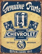Metalowy plakat reklamowy blacha tin sign USA Oryginalne części Chevrolet Prezent #1722