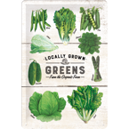 Zielone warzywa z organicznej farmy Metalowy plakat reklamowy 20x30 cm