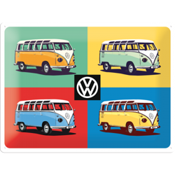 Metalowy plakat szyld blacha tin signs VW Four Bullis – Pop Art. Prezent