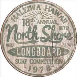 Metalowy szyld plakat reklamowy blacha tin sign USA North Shore Surf