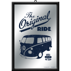 Lustro barowe plakat na szkle 20x30 cm Volkswagen  to oryginalna jazda Prezent