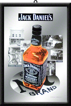 Lustro barowe plakat na szkle USA Jack Daniels butelka 1866 Prezent