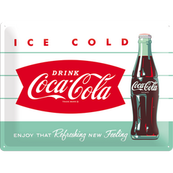 Metalowy plakat szyld blacha tin signs 30x 40 cm Pij Coca-Cola. Polubisz to poczucie orzeźwienia.