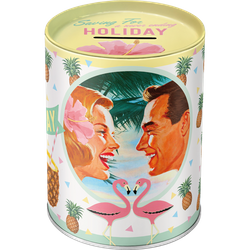 Metalowa skarbonka 10x13 cm Zbieram na wakacje