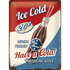 Metalowy plakat szyld blacha tin signs 30x 40 cm Zimna Cola - Odśwież się. Prezent
