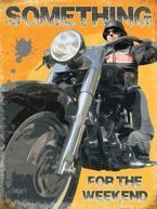 Metalowy plakat reklamowy blacha tin sign 30x40 cm Motocykl - coś ciekawego na weekend