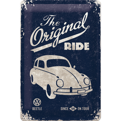 Metalowy plakat reklamowy 20x30 szyld blacha tin signs Volkswagen Garbus. Oryginalna jazda