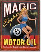 Magic 8 Motor Oil Metalowy szyld tin sign USA