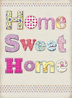 Metalowy plakat reklamowy blacha tin sign Home sweet home. Prezent