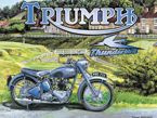 Metalowy plakat reklamowy blacha tin sign Motocykl Triumph Thunderbird . Prezent