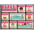 Zestaw 9 metalowych magnesów na lodówkę Wspaniałe domowe ciasto