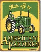 Metalowy plakat reklamowy blacha tin sign USA Amerykański Farmer