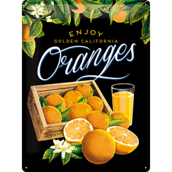 Metalowy plakat szyld blacha tin signs 30x 40 cm Pomarańcze z Kalifornii