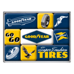 Zestaw 9 metalowych magnesów na lodówkę Good Year