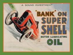 Metalowy plakat blacha tin sign 40x30 cm Olej silnikowy Shell