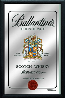  Plakat na lustrze 20x30 cm Ballantines Finest Szkocka Whisky