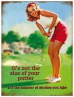 Metalowy plakat reklamowy blacha tin sign USA To nie jest rozmiar Twojego "kija" Prezent