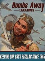 Metalowy plakat reklamowy blacha tin sign Ten srodek przeczyszczajacy trzyma naszych chłopców z dala od bomb .  Prezent