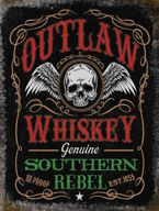 Oryginalna Whiskey Outlaw Metalowy szyld tin sign 30x40 cm