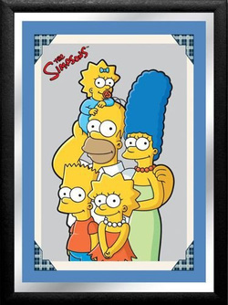  Plakat na lustrze 20x30 cm Rodzina Simpsonów