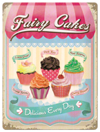 Metalowy plakat szyld blacha tin signs reklama. Bajeczne ciasteczka  Prezent