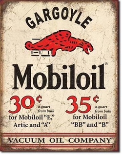 Metalowy szyld plakat rekalmowy blacha tin sign USA Olej Mobil Gargoyle