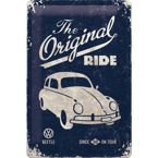 Metalowy plakat reklamowy 20x30 szyld blacha tin signs Volkswagen Garbus. Oryginalna jazda