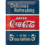 Metalowy plakat szyld blacha tin signs 30x40 cm Coca-Cola Wspaniałe orzeźwienie.