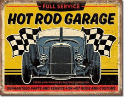 Metalowy szyld plakat reklamowy blacha tin sign USA Hot Rod Garage - '32 Rod 