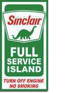 Metalowy szyld plakat reklamowy blacha tin sign USA Sinclair Service Island