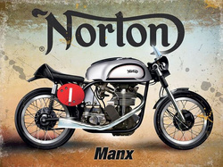 Norton Manx Metalowy plakat blacha tin sign 40x30 cm 