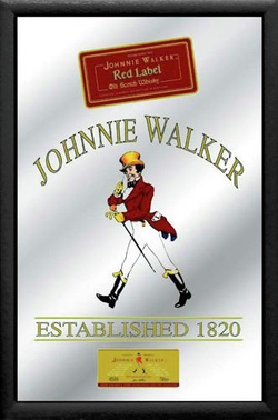 Plakat na lustrze 20x30 cm Whisky Johnie Walker Red Label