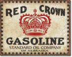 Metalowy szyld plakat reklamowy blacha tin sign USA Red Crown - Checker Board