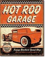 Metalowy plakat reklamowy blacha tin sign USA  Hot Rod Garage