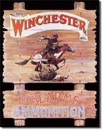 Metalowy plakat reklamowy blacha tin sign USA Amunicja Winchester
