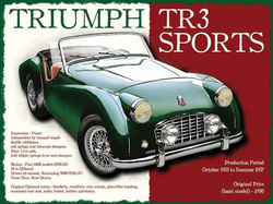 Metalowy plakat reklamowy blacha tin sign Triumph TR3 Sports . Prezent