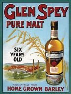 Metalowy plakat reklamowy blacha tin sign Whiskey Glen Spey .  Prezent