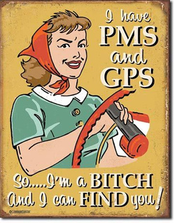 Metalowy szyld plakat reklamowy blacha tin sign USA PMS and GPS Prezent