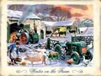 Metalowy plakat reklamowy blacha tin sign 40x30 cm Zima na farmie Prezent