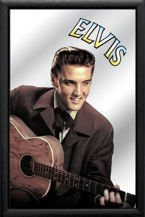 Plakat na lustrze 20x30 cm Elvis z gitarą