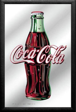  Plakat na lustrze 20x30 cm Butelka Coca-Cola
