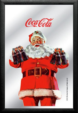  Plakat na lustrze 20x30 cm Mikołaj Coca-Cola