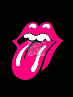 Metalowy plakat reklamowy blacha tin sign The Rolling Stones logo .  Prezent