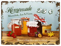 Metalowy plakat szyld blacha tin signs reklama. Domowa marmolada dżem i miód  Prezent