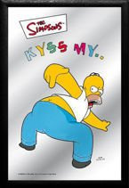 Plakat na lustrze 20x30 cm Simpsonowie. Pocałuj mnie w...