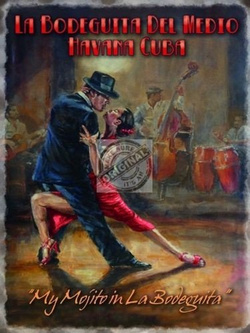 Metalowy plakat szyld tin signs Moje kubańskie Mohito