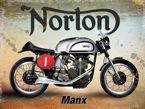 Norton Manx Metalowy plakat blacha tin sign 40x30 cm