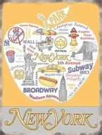 Metalowy plakat reklamowy blacha tin sign 30x40 cm Atrakcje Nowego Jorku