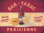 Metalowy plakat szyld reklamowy blacha tin sign Paryski Bar Tabac.