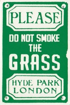 Metalowy  mini szyld 15x10 Nie pluć na podłogę